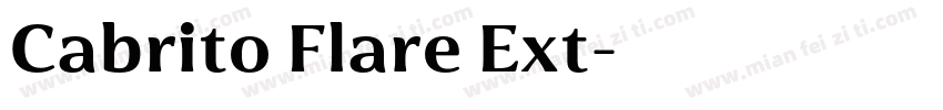 Cabrito Flare Ext字体转换
